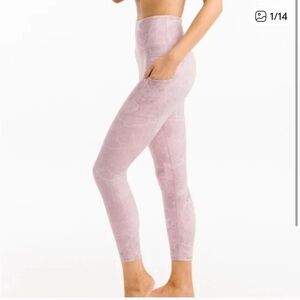 ZYIA Pink Digital Granite High-Rise Leggings